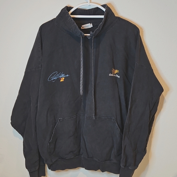 Nascar Rusty Wallace #2 Miller Draft 90s Cottontops Denim Sweatshirt sz. L - Picture 1 of 10